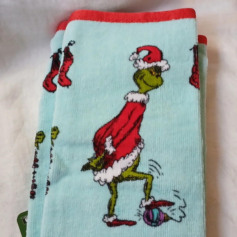 Christmas Dr Seuss The Grinch 2pk Hand Towels, 15